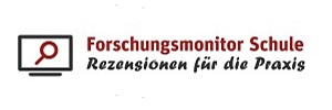Logo Forschungsmonitor Schule - Lupe in Bildschirm
