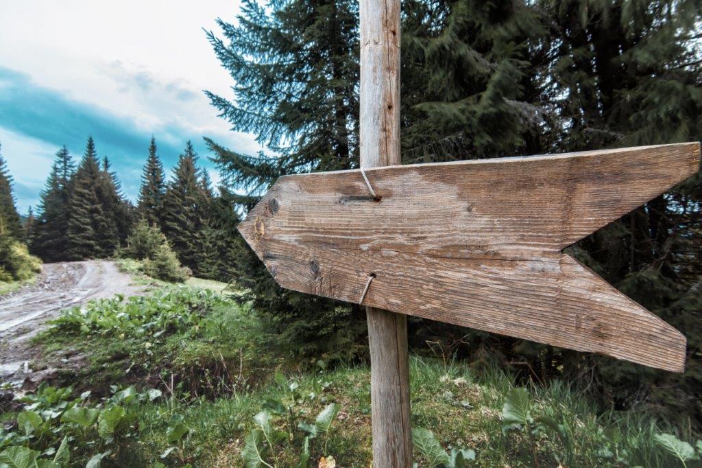 Wegweiser Abbildung eines Wegweisers in der Natur