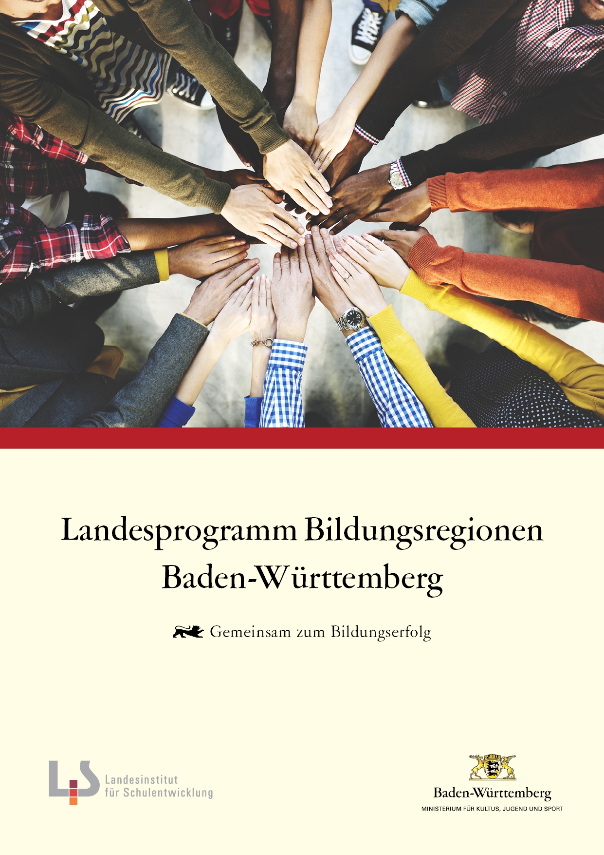 Hier ist das Titelbild der Broschüre zum Landesprogramm Bildungsregionen zu sehen