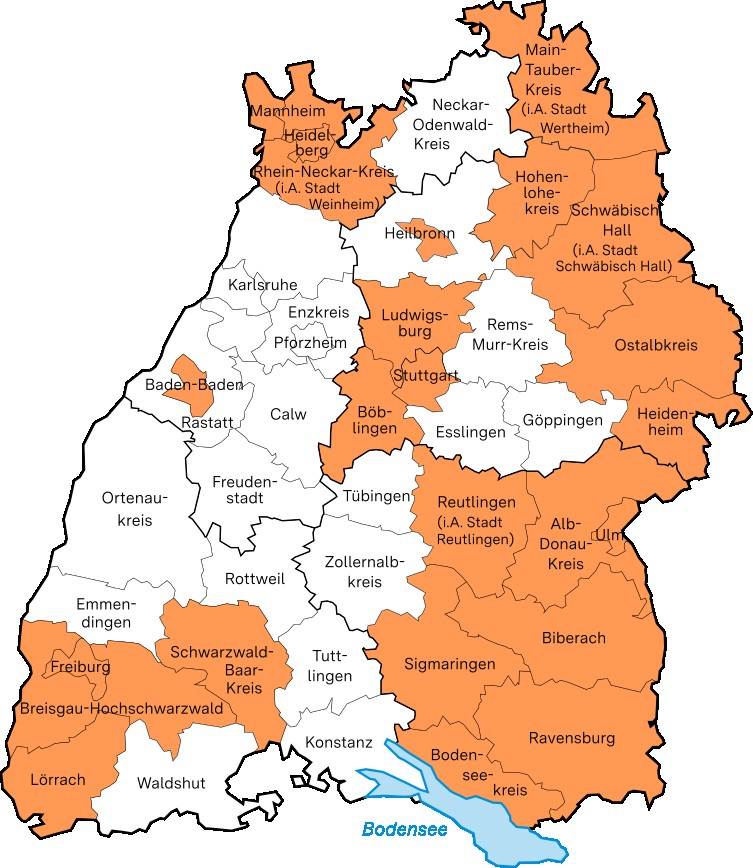 Themenlandkarte Horizontale Vernetzung Hier ist die Themenlandkarte Horizontale Vernetzung zu sehen. Eingefärbt sind alle Bildungsregionen, die in diesem Bereich aktiv sind.