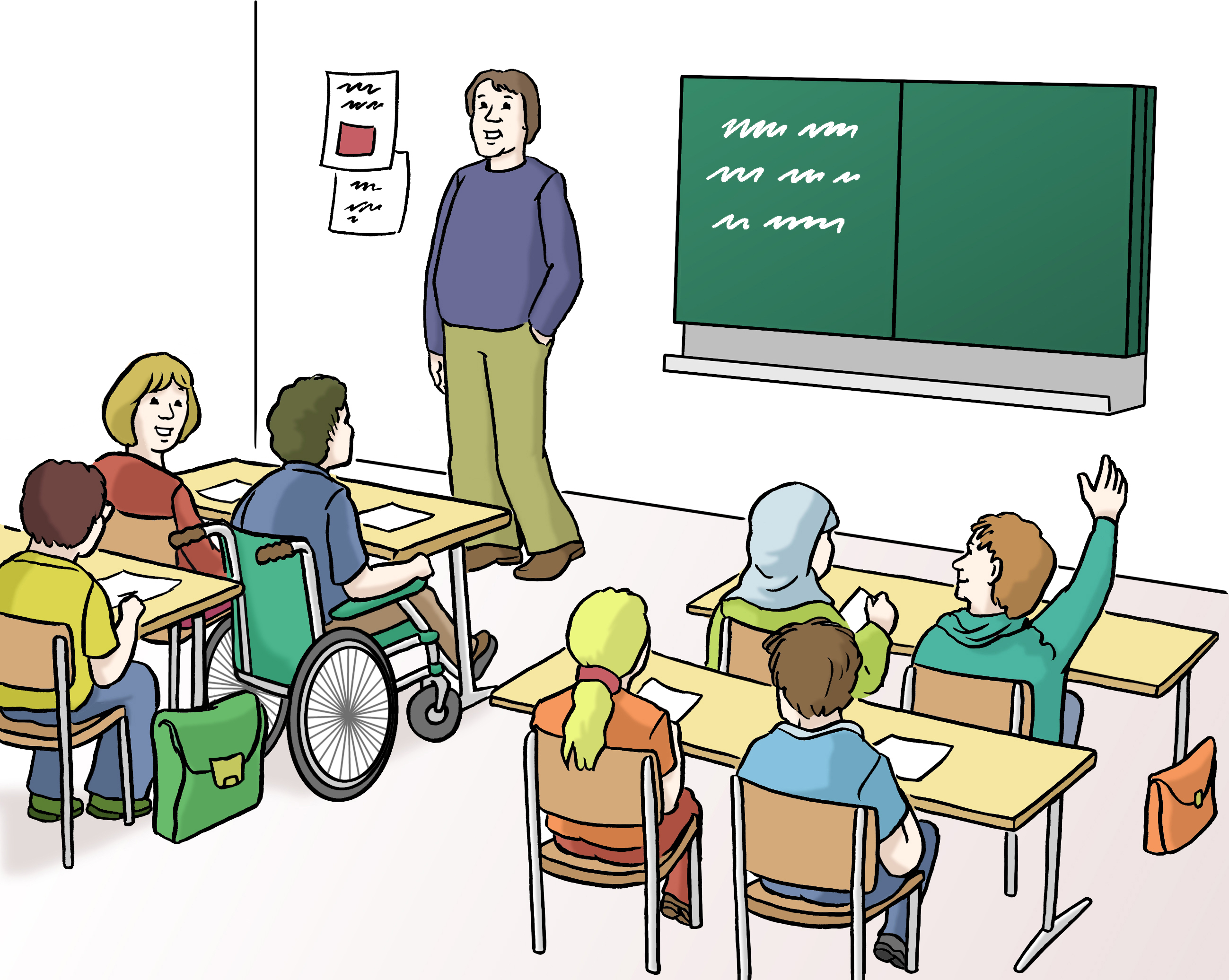 Bild Schüler/innen in Klassenzimmer