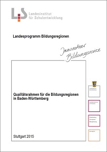 Hier ist das Titelbild des Qualitätsrahmens für die Bildungsregionen zu sehen