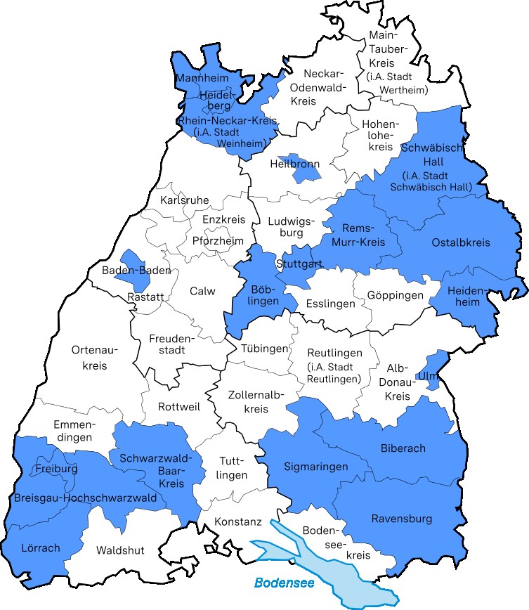 Themenlandkarte Bildungsmonitoring Hier ist die Themenlandkarte Bildungsmonitoring zu sehen. Eingefärbt sind alle Bildungsregionen, die in diesem Bereich aktiv sind.